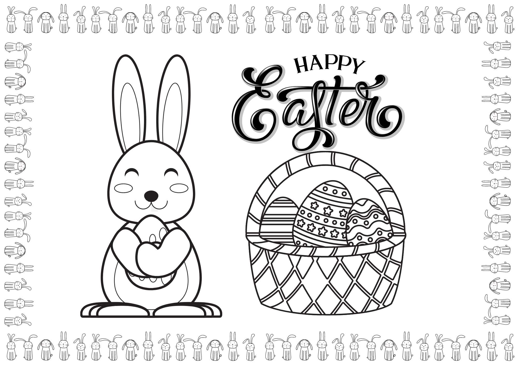 Bunny coloring page